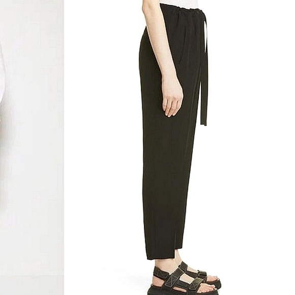 Classic Black Dress Pants | Relaxed Fit Ankle Length | Large - Picture 5 of 8